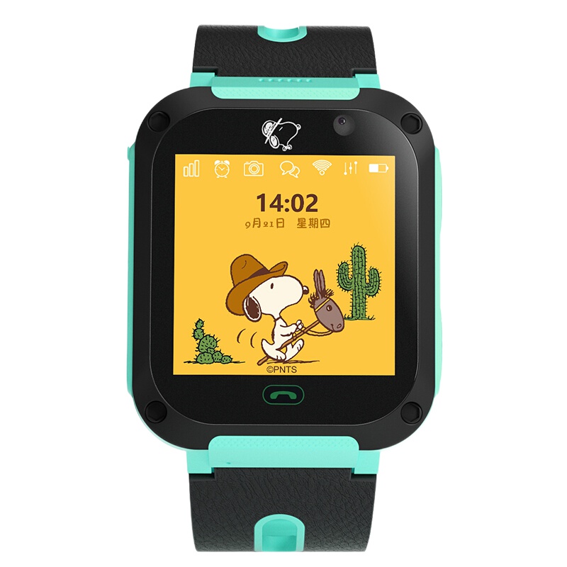 史努比(SNOOPY)儿童智能手表 电话手表定位手机 多功能儿童手表TD-02 G7绿色
