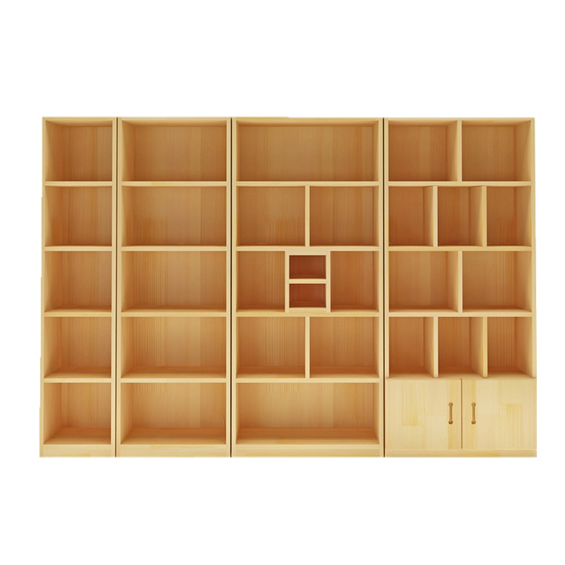 全实木书柜自由组合书橱储物柜置物架书架落地置物柜