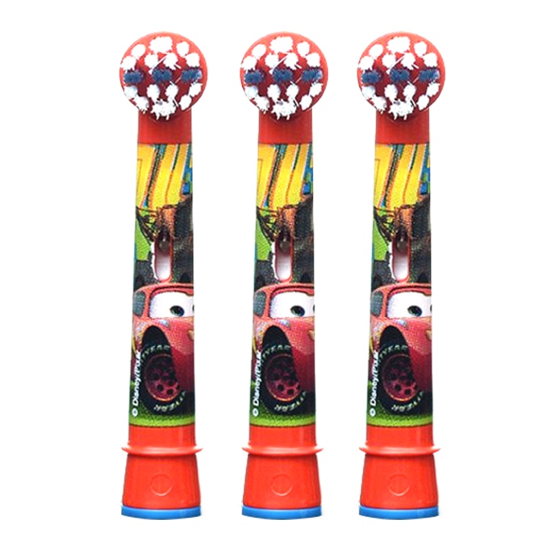 德国进口 欧乐B(Oralb)儿童电动牙刷头EB10-4 软毛卡通图案儿童刷头