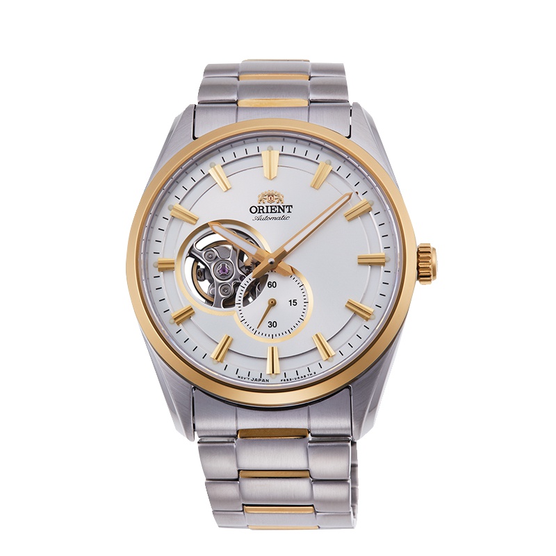 东方双狮(ORIENT)手表日本原装进口经典朗芯系列全自动机械表商务时尚镂空男表[间金钢带]RA-AR0001S10B