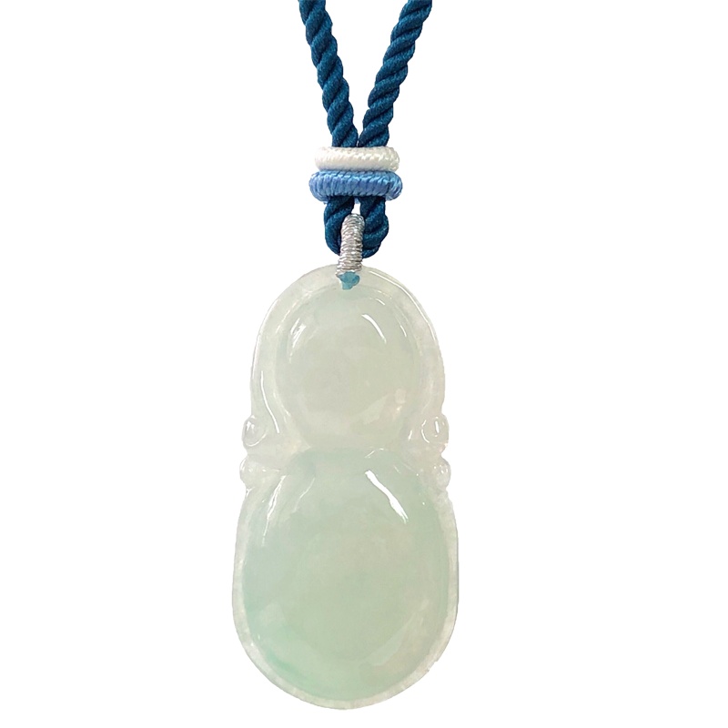 缘源珠宝 天然翡翠A货翡翠吊坠 冰糯阳绿福瓜翡翠挂件 男女款 附送证书