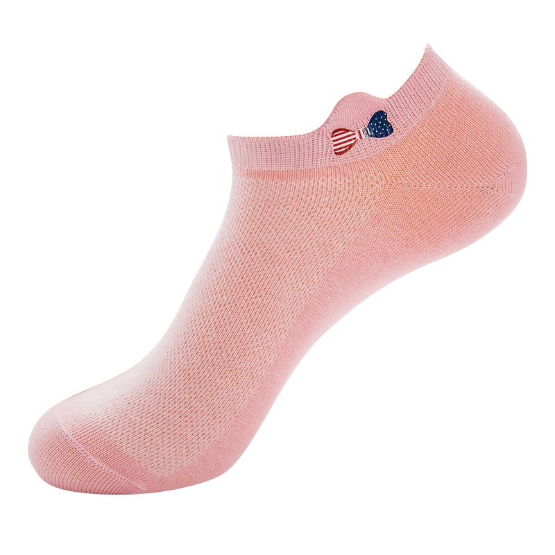 浪莎袜子女短袜浅口ins潮夏季薄款透气船袜女纯棉隐形学生短筒袜6双