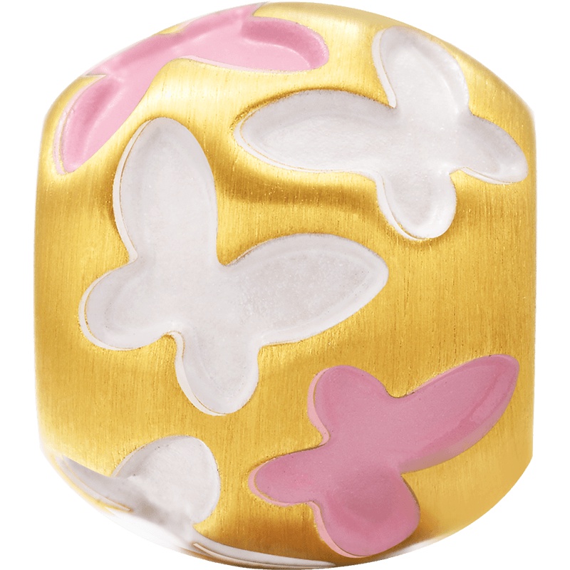 周生生(CHOWSANGSANG) 黄金(足金)Charme串珠系列蝴蝶转运珠89101C 定价