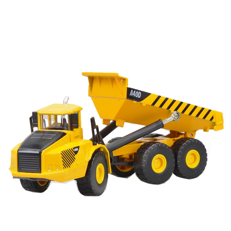 彩珀工程车88395卸斗车合金翻斗车卸斗车仿真模型玩具男孩宝宝礼物