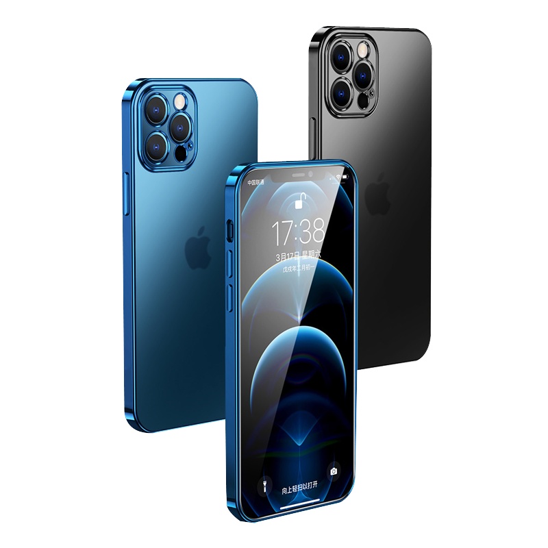 安美宝 iPhone12手机壳透明苹果12ProMax全包镜头保护套12pro防摔硅胶软壳12mini超薄女新款硅胶壳