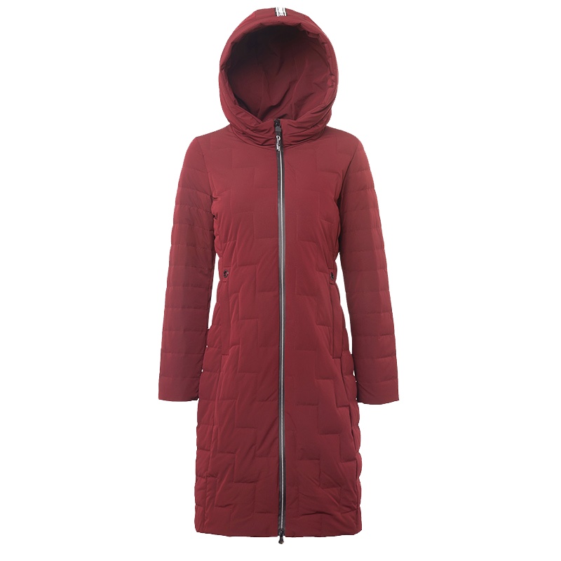 千仞岗薄款羽绒服冬季时尚新款修身大码轻薄女中长款潮