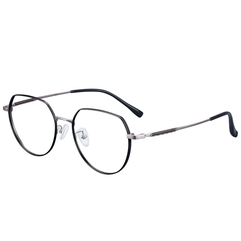 普莱斯(pulais)防蓝光眼镜女大框素颜眼睛框镜架防辐射平光护目镜平光眼镜框男9039 近视镜镜框女