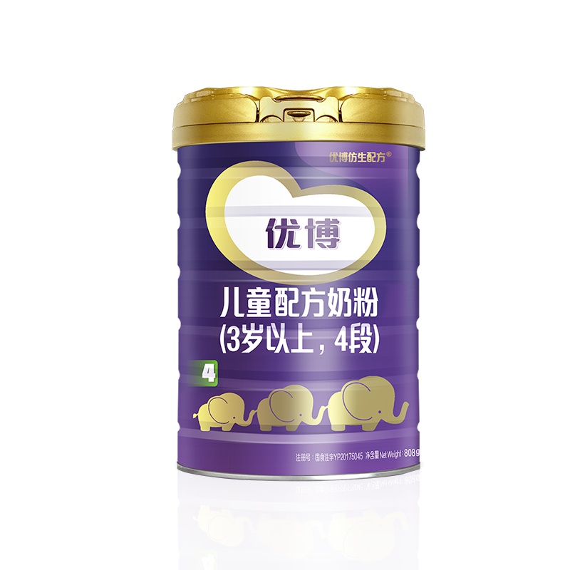 圣元 优博4段配方奶粉808g罐