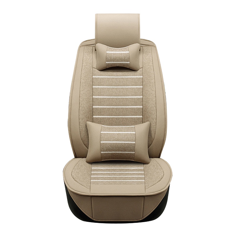 布雷什(BOLISH)五座四季通用汽车坐垫冬季仿亚麻全包围汽车座垫车垫车内饰品风行皮麻豪华款优雅米