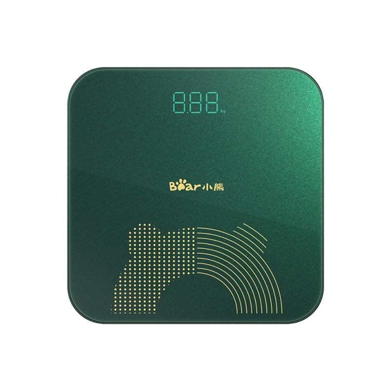 小熊电子秤体重秤人体秤家用宿舍充电款称重器高精度健身减肥运动健康称 DZC-D18A1 28cm电池款