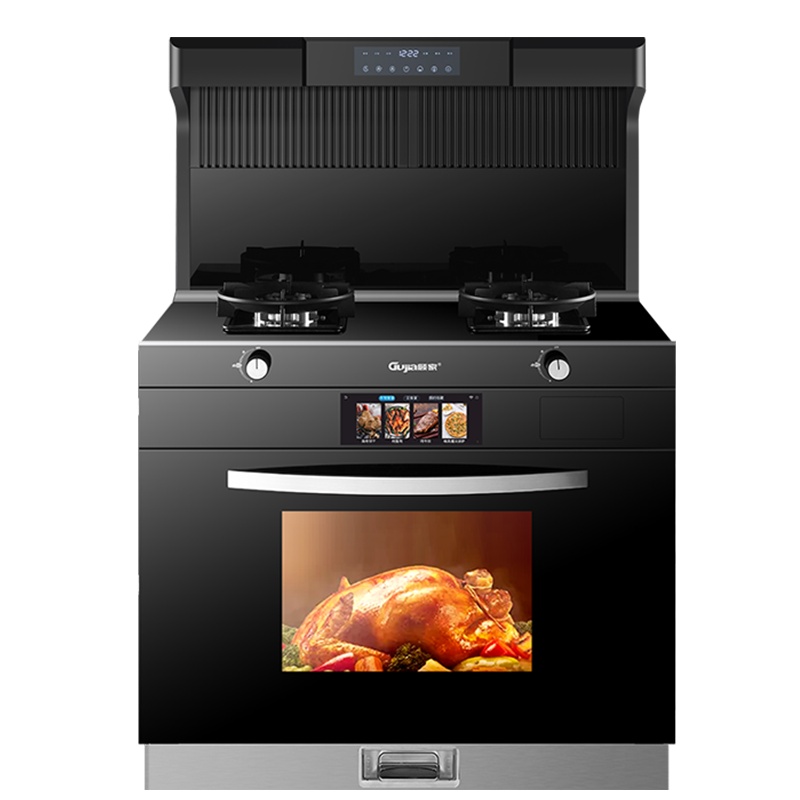 GUJIA顾家 GJ35D顶侧双吸变频集成灶蒸烤一体家用大吸力油烟机环保灶-液化气