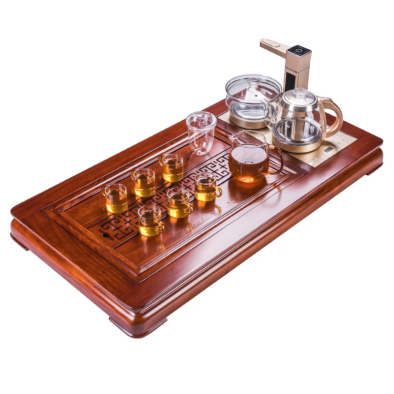 金杞(JINQI) 整套茶具全自动上水电热水壶耐热消毒烧水煮茶自动续水刺猬紫檀茶盘202A款套装