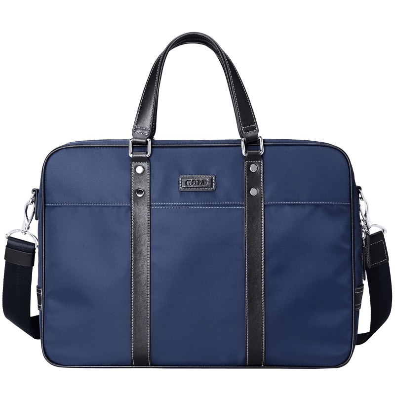 高尔夫GOLF男士时尚商务公文包轻便防水大容量手提布包前置便捷袋分层收纳