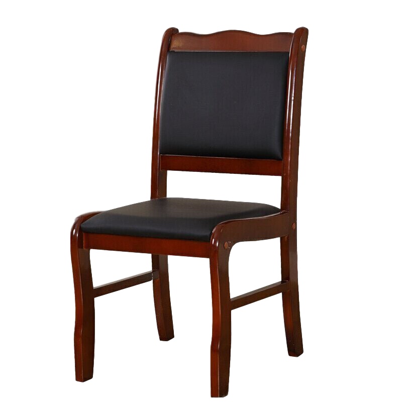 创世人 实木会议椅靠背椅橡胶木办公椅