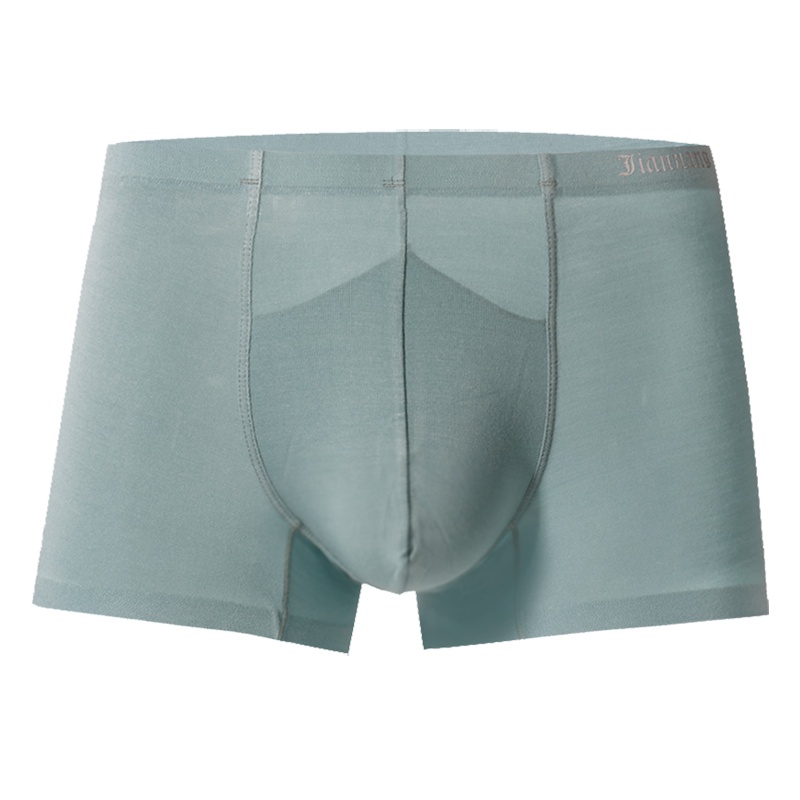 健将JIANJIANG男士平角内裤莫代尔纯色简约四角短裤部分无痕中腰3条装