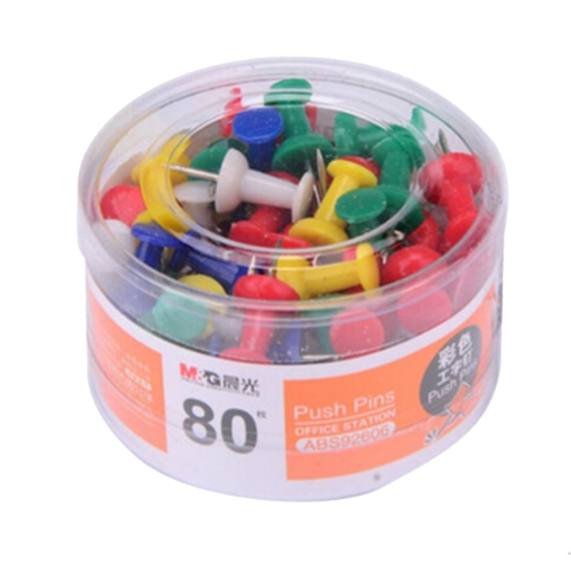 晨光(M&G)ABS92606 彩色工字钉 6筒 图钉画板按钉 彩色创意按钉大头钉绘画图钉 图钉/工字钉