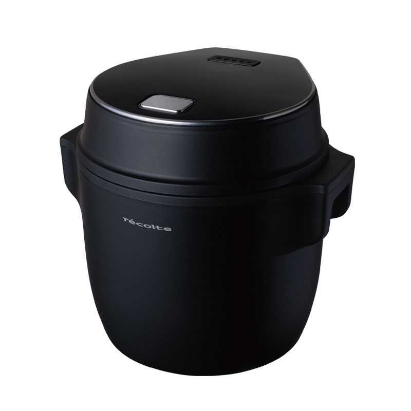 日本丽克特(recolte)电饭煲小型1一2人陶瓷最单人家用迷你煮粥多功能电饭锅迷你电(饭煲-耀石黑)