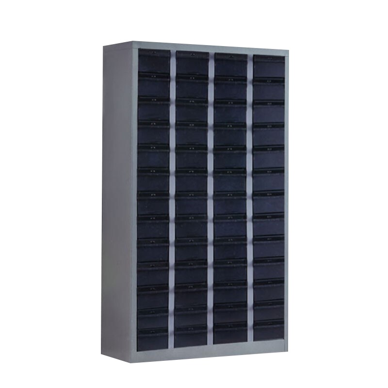 震海 52抽无门防静电零件柜黑色大号抽屉五金配件收纳柜零配件收纳柜螺丝元件盒样品物料柜零件柜