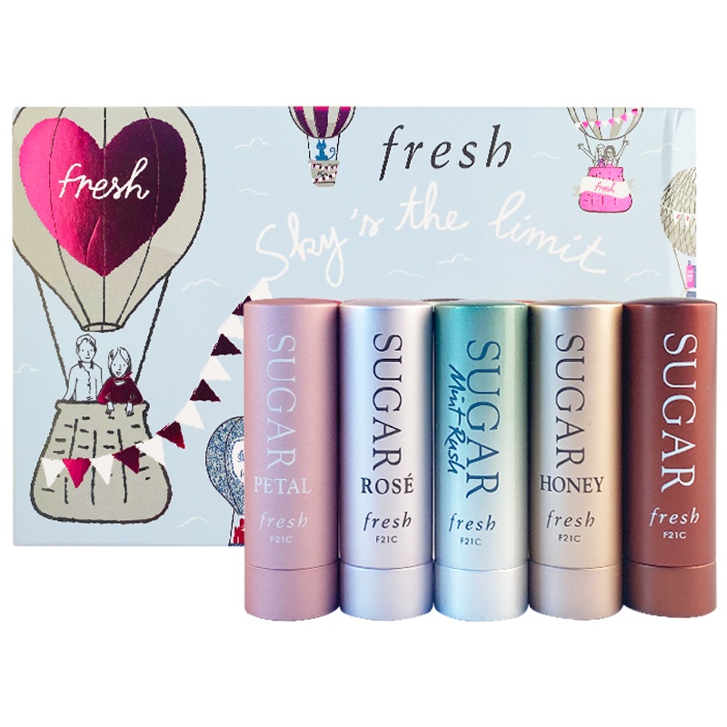 [国内专柜版中小样]馥蕾诗澄糖花漾滋润唇部礼盒五支装