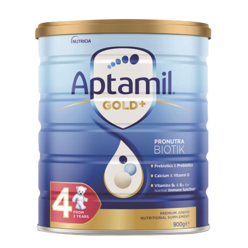 [新效期2026年2月后]保税直发原装进口澳洲Aptamil爱他美金装婴幼儿奶粉4段 2岁以上900g/罐 进口儿童奶粉