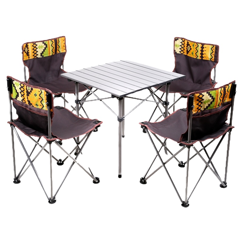 三极户外(Tripolar) TP8806 户外折叠桌椅套装便携野餐烧烤桌椅5件套自驾游铝合金桌椅