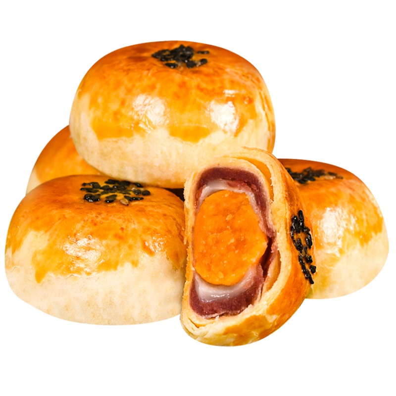 凡秀色网红手工雪媚娘红豆蛋黄酥散装 皮薄馅多50g*1枚 早餐零食小吃麻薯糕点 办公室充饥