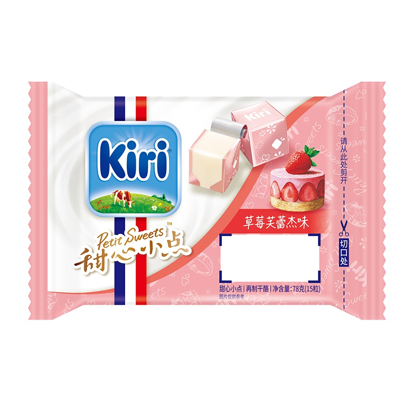 KIRI凯芮甜心小点 草莓芙蕾杰味78g