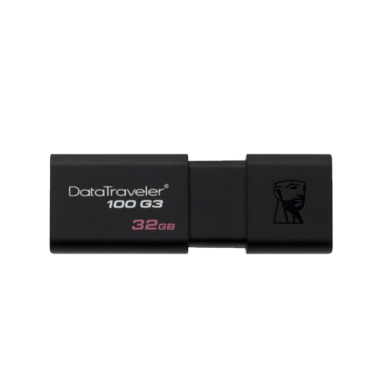 金士顿(Kingston)32GB USB3.0 U盘 DT100G3 黑色 滑盖设计 时尚便利