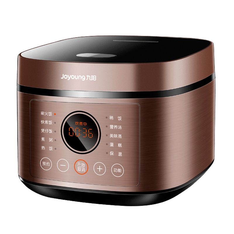 九阳(Joyoung)电饭煲F-40FY819 棕色 4L升预约功能 可拆卸内盖 铜匠厚釜 智能触控面板电饭锅