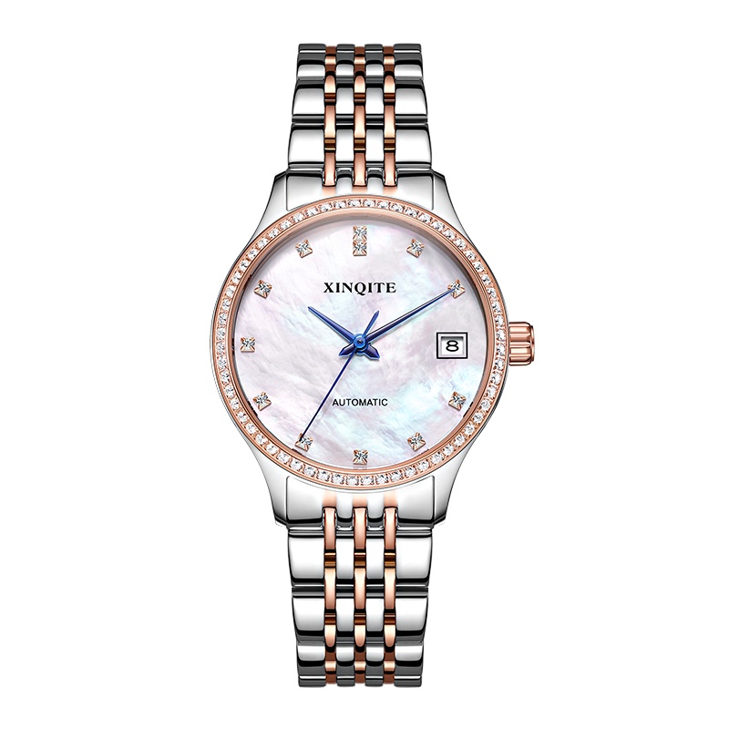 新奇特正品新款手表女学生自动机械表镶钻简约气质日历女式时尚精选女表 X-63