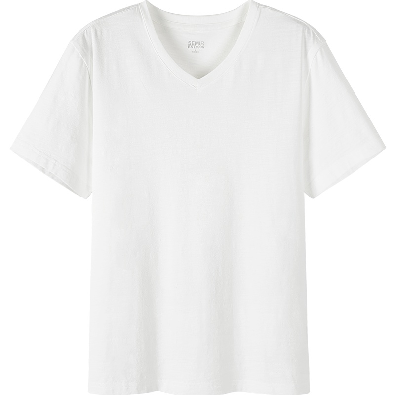 【满198减100预估价：32】Semir森马男装2019夏t恤男短袖潮牌潮流衣服V领体恤一套搭配帅气