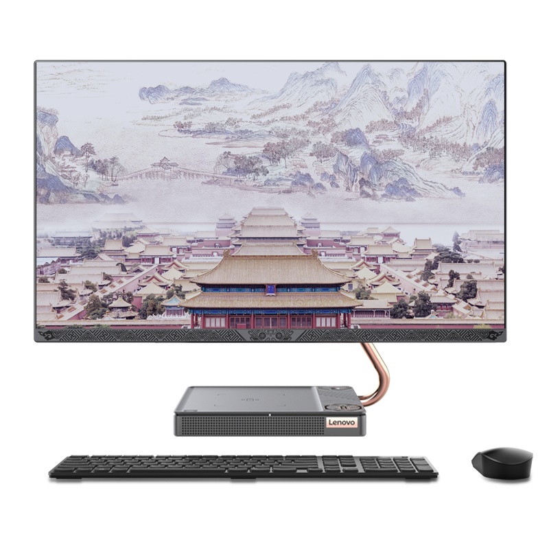 联想(Lenovo)AIO 520X 英特尔酷睿i5 27英寸高端商务办公一体机台式电脑(i7-9700T 16G 1TB SSD+2TB SSD RX560三年上门服务)故宫