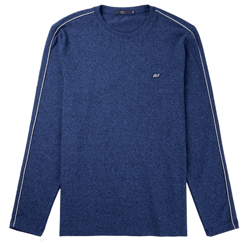 HLA海澜之家棉氨柔软长袖T恤2019秋季圆领简约套头衫男 HNTAD3R041A