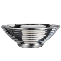 美厨(maxcook)304不锈钢碗 大汤碗双层隔热 加深加厚餐具面碗多用碗24CM MCWA604