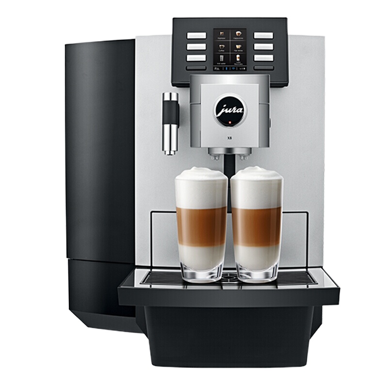 JURA/优瑞 X8 瑞士进口全自动一键花式咖啡 家用 商用 意式现磨咖啡机(5L水箱 273*461*470MM)