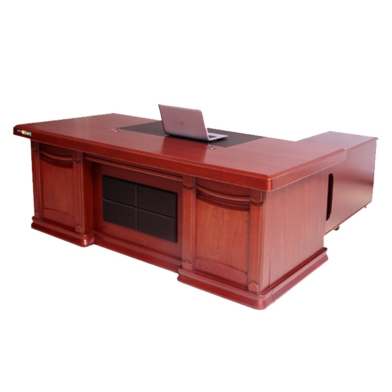 [理政]油漆办公桌 办公家具 实木贴皮老板桌 油漆大班台 办公桌