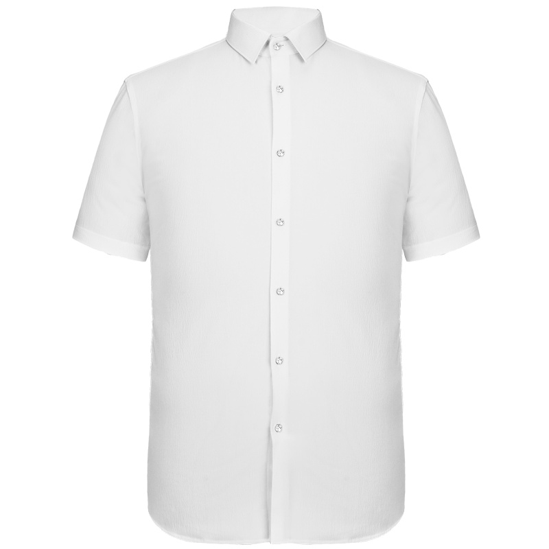 依文白衬衫男很仙的衬衣男网红衬衫水晶扣小清新衬衫男ED690090