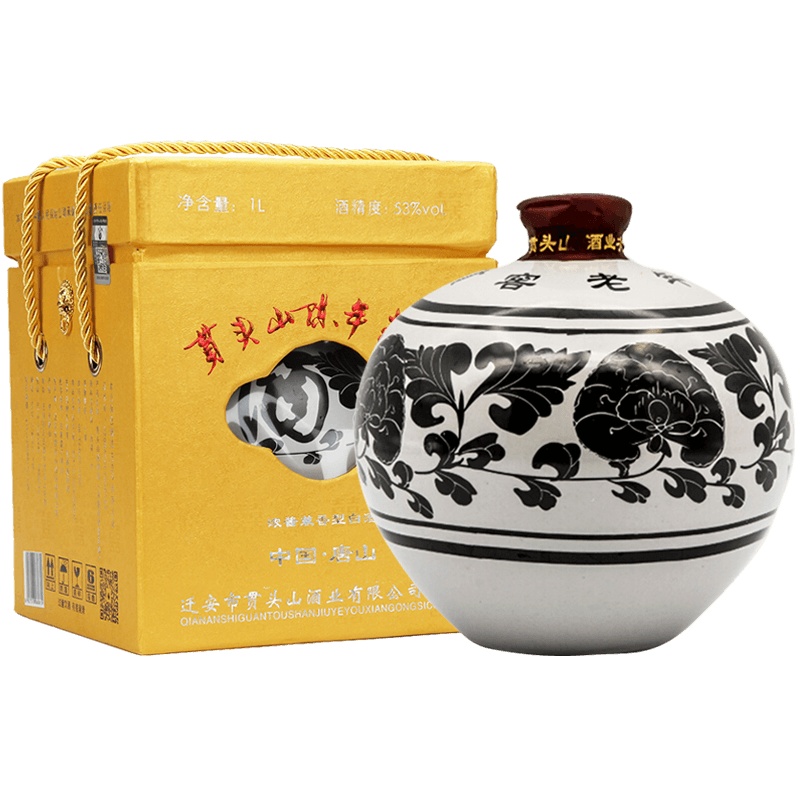 [中华特色]河北供销馆 贯头山 53度陈年老窖 1000ml单瓶装 中华老字号浓酱兼香型大坛白酒收藏酒 唐山特产