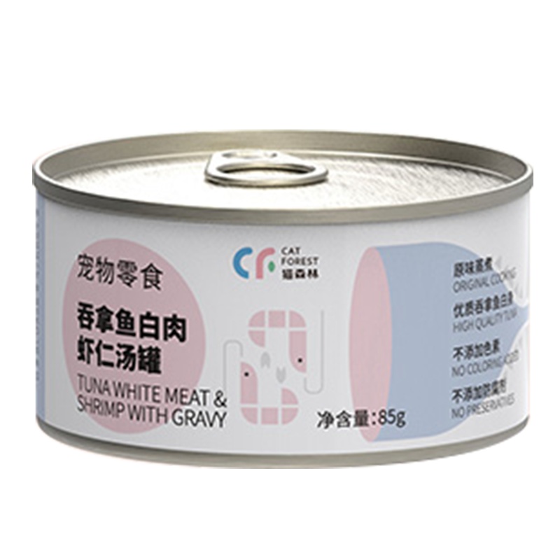 猫森林泰国进口猫罐头 成幼猫零食白肉湿粮85g*12罐浓汤猫咪零食 混合口味