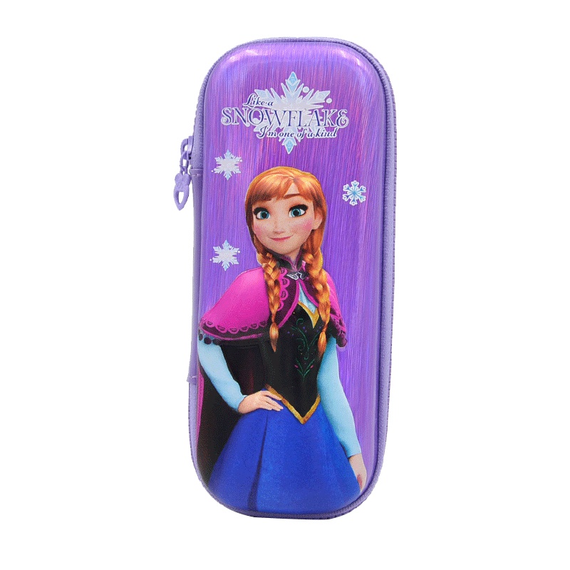 迪士尼(Disney)多功能笔盒 冰雪公主85044紫色米奇女童文具盒EVA大容量小学生铅笔盒3D立体压模笔袋 学习用品