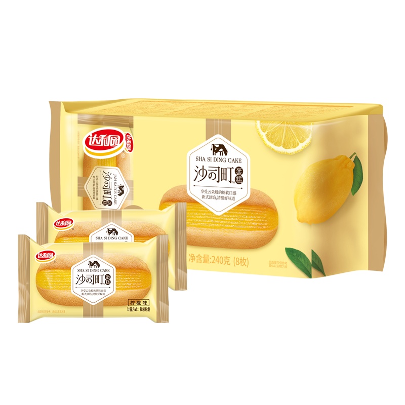 达利园新品沙司町蛋糕乳酸菌营养健康早餐办公室零食糕点 沙司町蛋糕 柠檬味240g