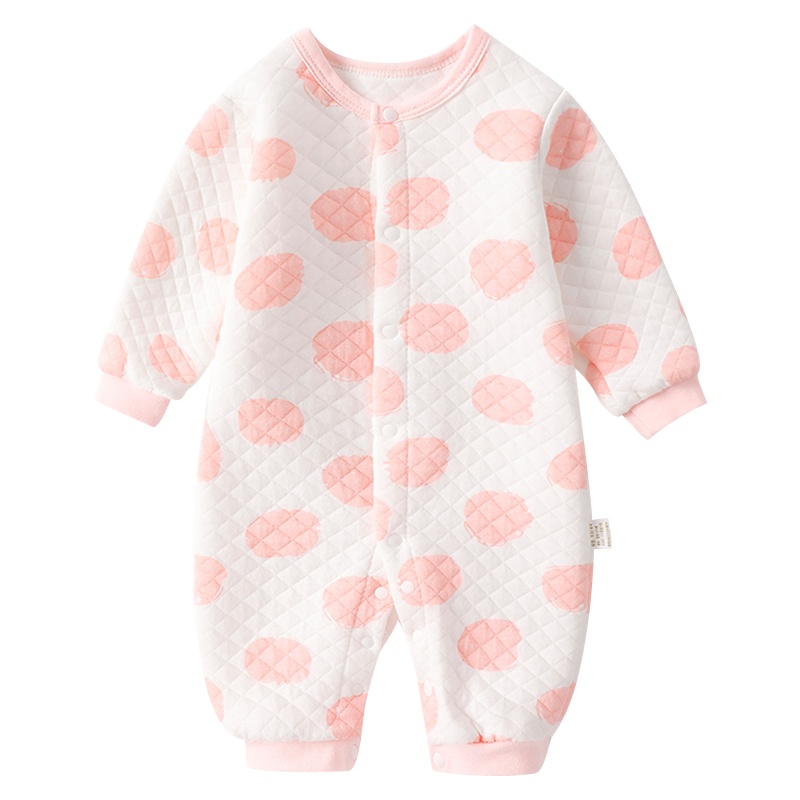 南极人秋冬新款宝宝哈衣夹棉保暖宝宝哈衣爬服新生儿衣服婴儿连体衣