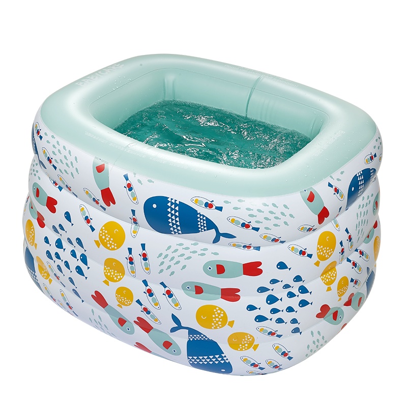 babycare婴儿游泳池家用加厚超大号小孩儿童充气游泳桶宝宝泡澡桶 120*95*70cm DCW
