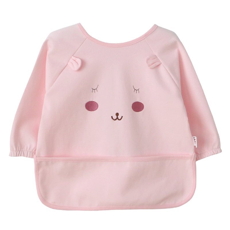 思萌SMOOMS宝宝食饭衫 儿童反穿衣防水防脏吃饭罩衣 0-5岁男女宝宝吃饭衣