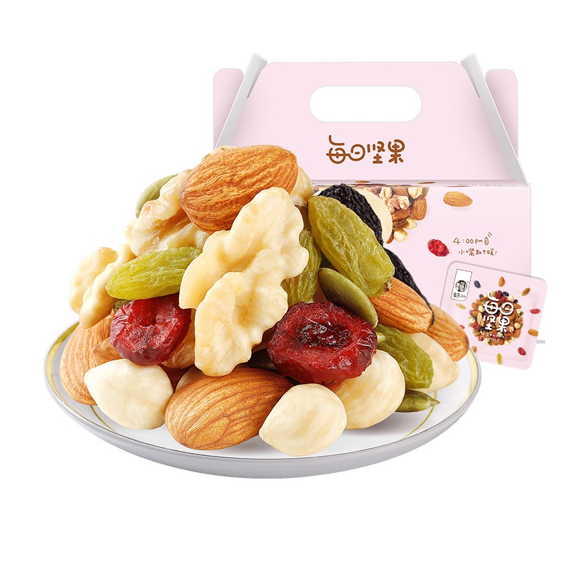 华味亨750g每日坚果元气款(25g*30袋)混合坚果炒货早餐休闲零食办公室小吃