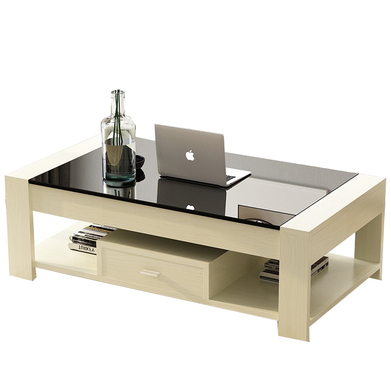 茶几简约现代钢化玻璃茶几 客厅简易小户型创意茶几桌子巧妈邦人造板