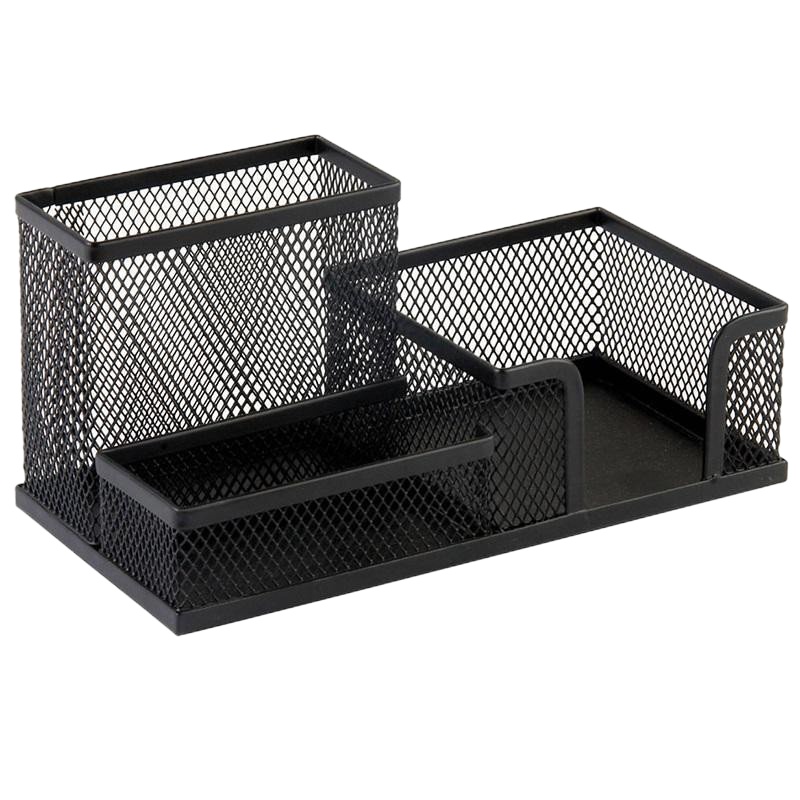 得力(deli)9175金属多功能办公用笔筒-黑(单个).NX