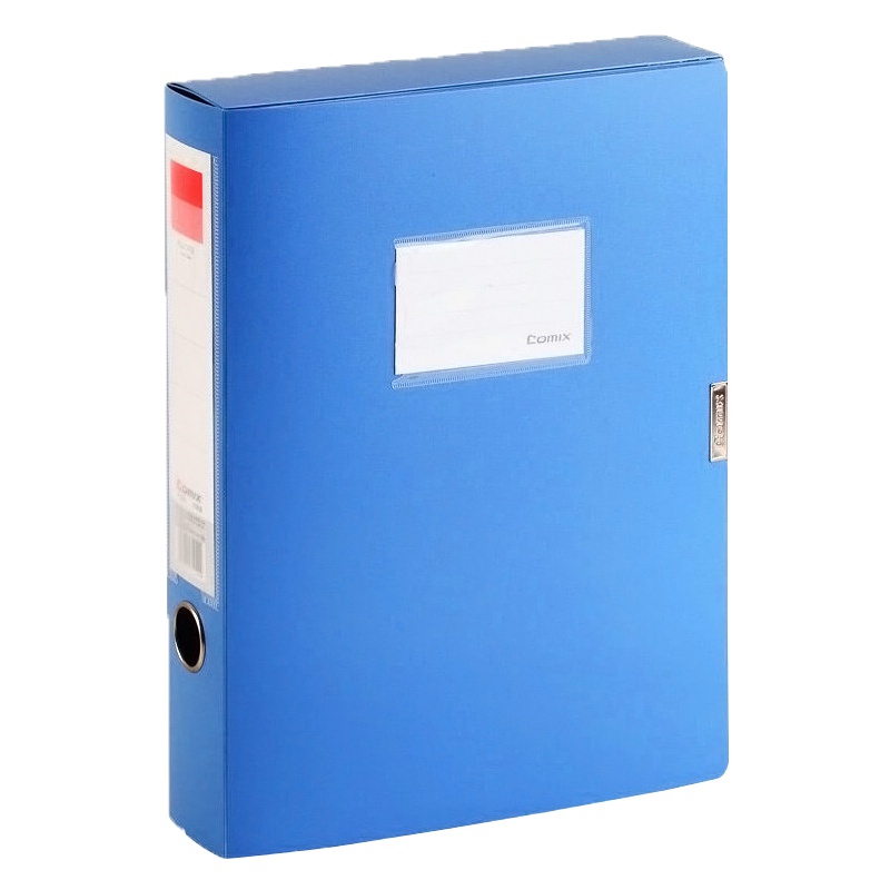 齐心 A1249 PP档案盒 A4 55MM3寸文件盒资料盒文件夹 蓝色