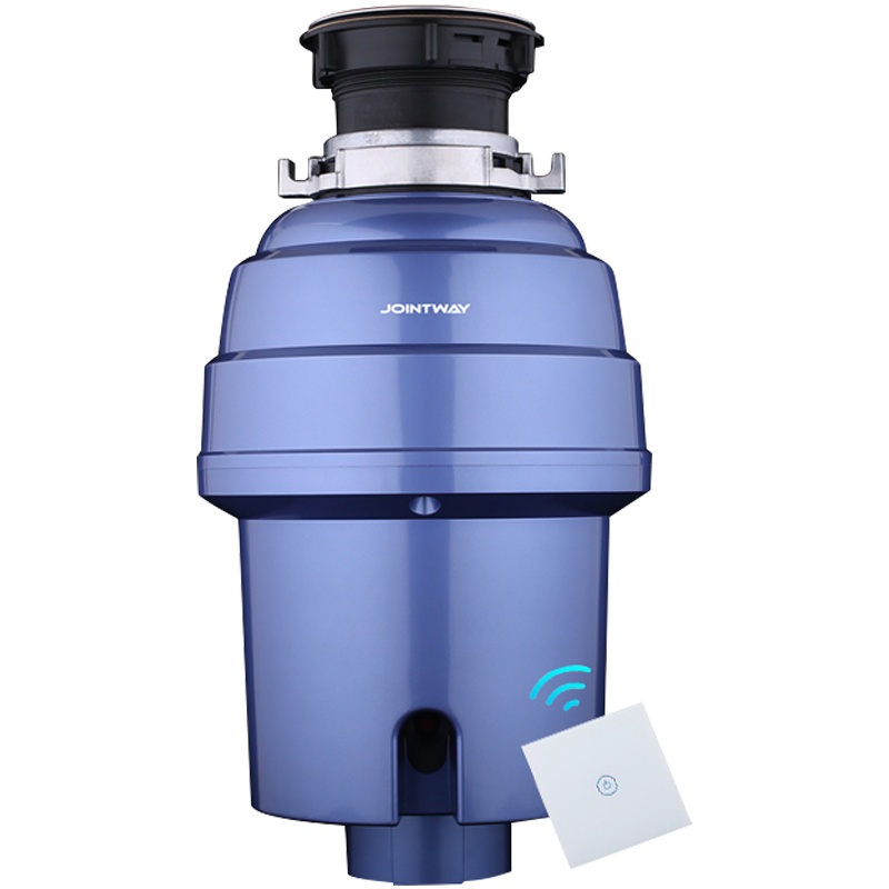JOINTWAY垃圾处理器精卫家用无线开关厨房厨余粉碎机 静音降噪食物处理机 750瓦可接洗碗机R75蓝色