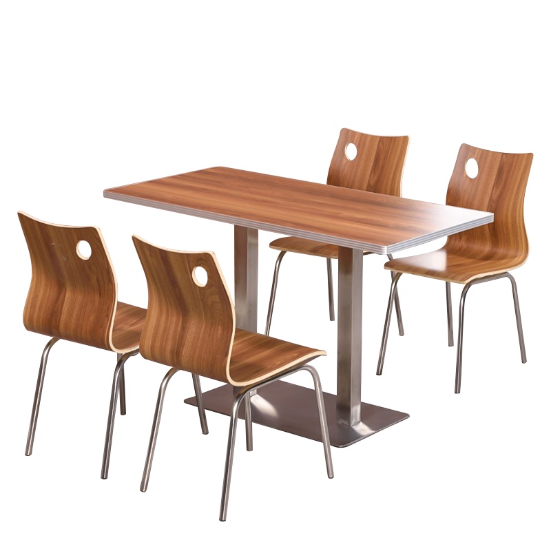 铭威盾肯德基快餐桌椅面馆餐饮汉堡奶茶小吃饭店桌椅食堂餐桌椅分体组合